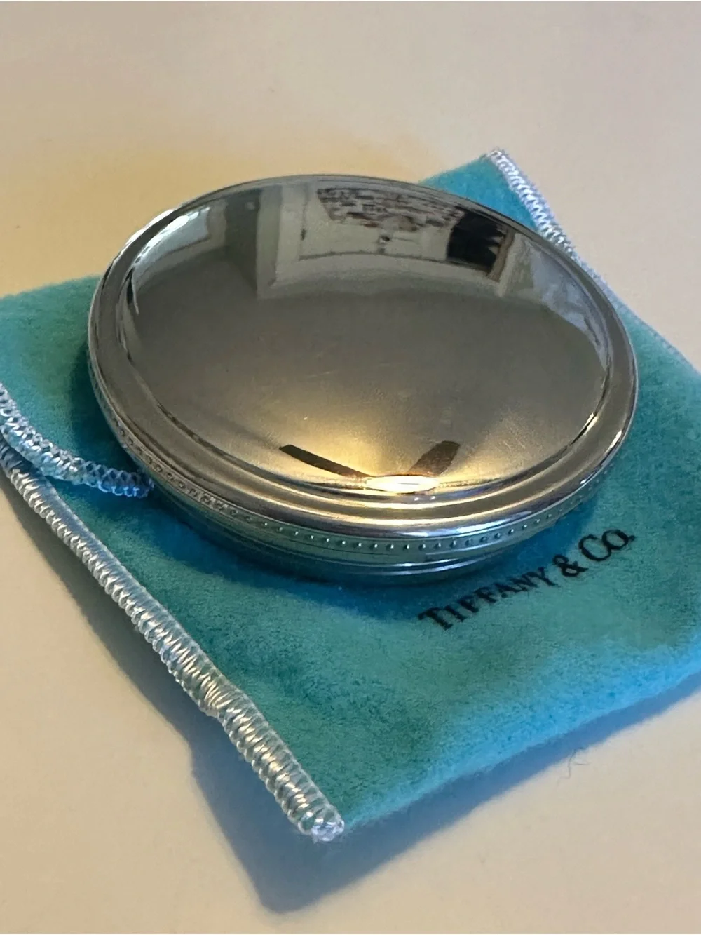 Tiffany & Co Round Pewter Trinket Box